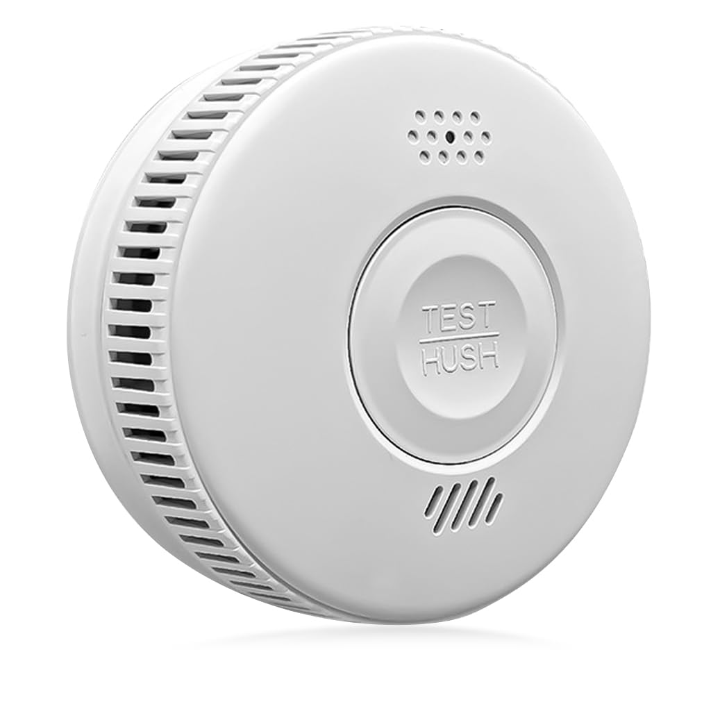 HASTHIP Smoke Detector with Alarm, Smoke Detector Fire Alarm with Photoelectric Technology, Smoke Alarm with Test/Silence Button, Light Sound Warning 2xAA Battery Powered (NOT Included) HASTHIP Smoke Detector with Alarm, Smoke Detector Fire Alarm with Photoelectric Technology, Smoke Alarm with Test/Silence Button, Light Sound Warning 2xAA Battery Powered (NOT Included)